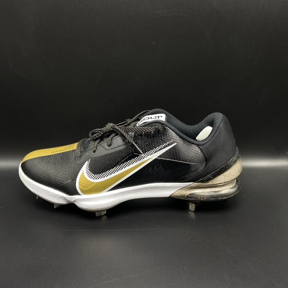 Nike Force Zoom Trout 7 Pro Black Gold White Mens Size 12.5 CQ7224-012‎ - Picture 4 of 10